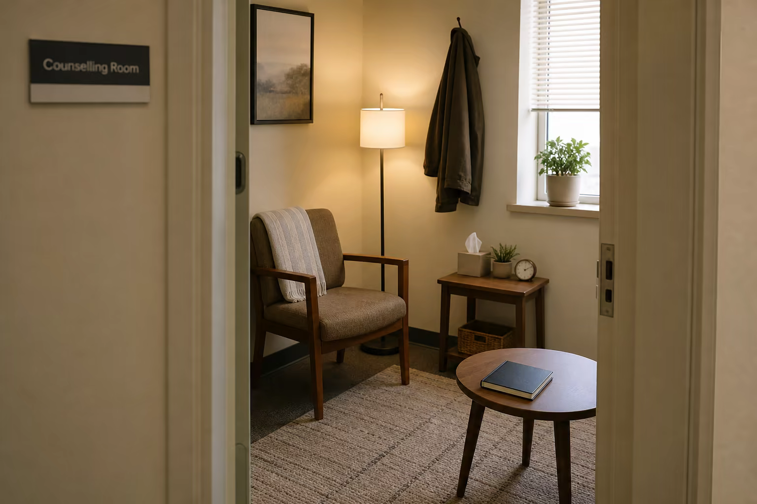 Hallway between therapy sessions